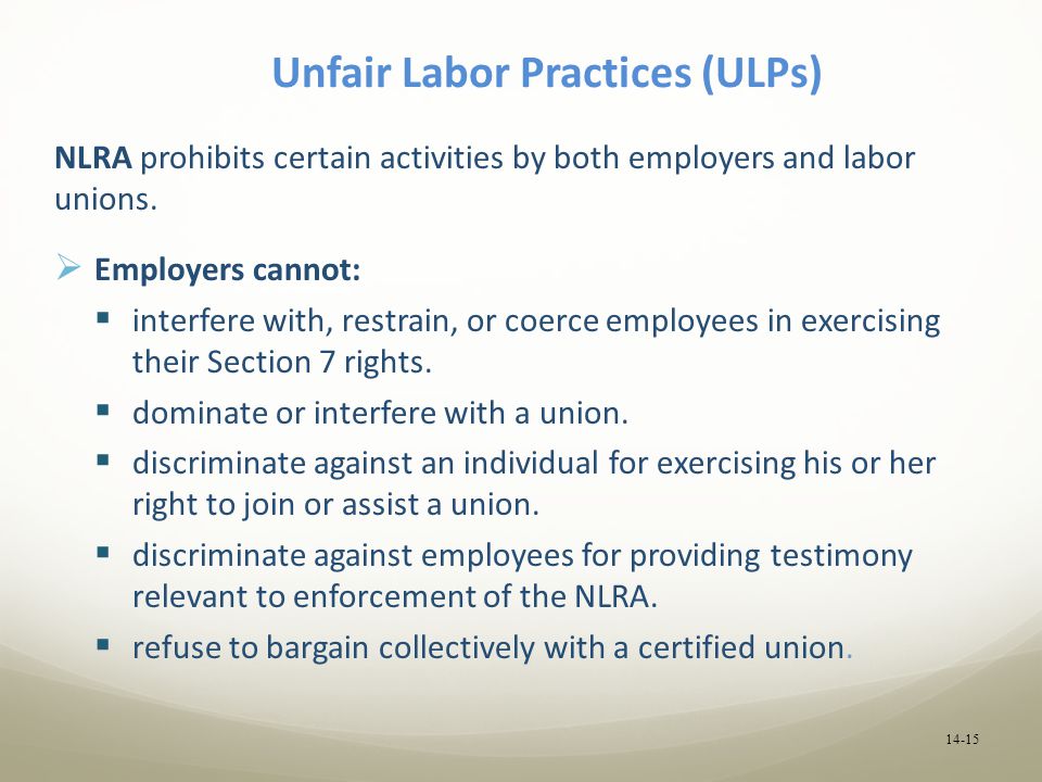 Unfair labor practice Essay